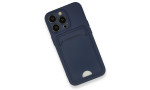 Newface iPhone 13 Pro Kılıf Kelvin Kartvizitli Silikon - Lacivert