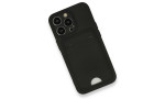 Newface iPhone 13 Pro Kılıf Kelvin Kartvizitli Silikon - Siyah