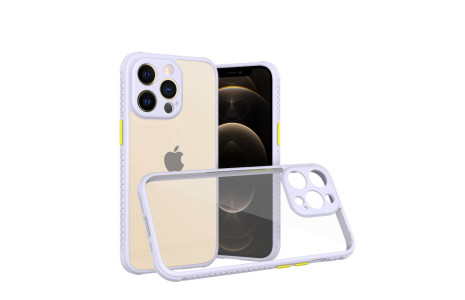 Newface iPhone 13 Pro Kılıf Miami Şeffaf Silikon - Lila