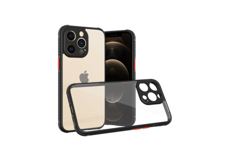 Newface iPhone 13 Pro Kılıf Miami Şeffaf Silikon - Siyah