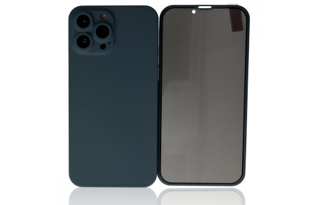 Newface iPhone 13 Pro Max Kılıf 360 Hayalet Full Body Silikon Kapak - Açık Mavi