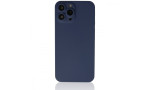 Newface iPhone 13 Pro Max Kılıf 360 Mat Full Body Silikon Kapak - Mavi