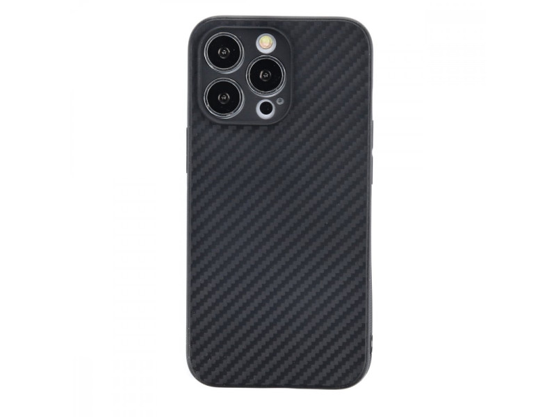 Newface iPhone 13 Pro Max Kılıf Carbonix Silikon - Siyah