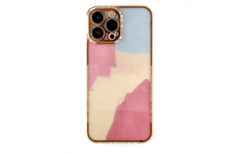 Newface iPhone 13 Pro Max Kılıf Çiçekli Silikon - Buz Mavi