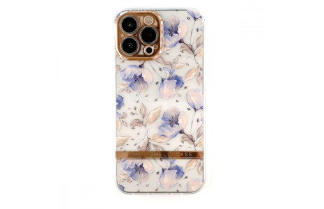 Newface iPhone 13 Pro Max Kılıf Çiçekli Silikon - Lila