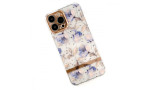 Newface iPhone 13 Pro Max Kılıf Çiçekli Silikon - Lila