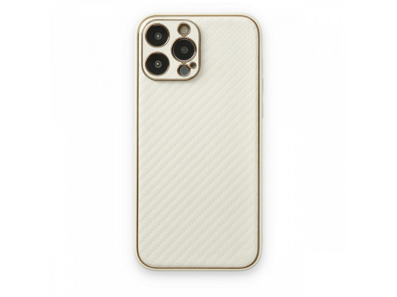 Newface iPhone 13 Pro Max Kılıf Coco Karbon Silikon - Beyaz