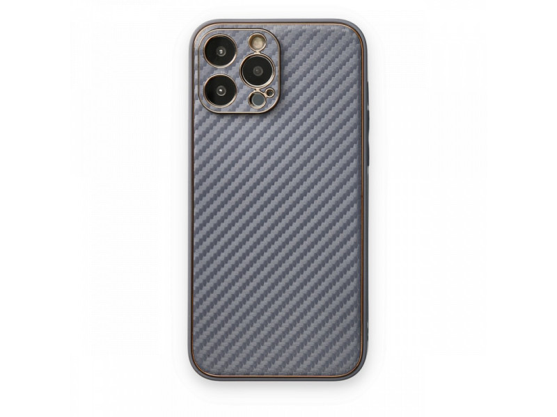 Newface iPhone 13 Pro Max Kılıf Coco Karbon Silikon - Gri
