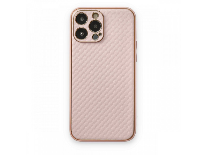 Newface iPhone 13 Pro Max Kılıf Coco Karbon Silikon - Pembe