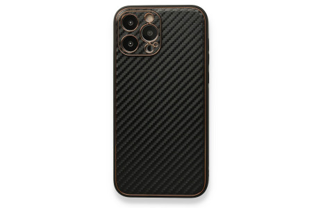 Newface iPhone 13 Pro Max Kılıf Coco Karbon Silikon - Siyah