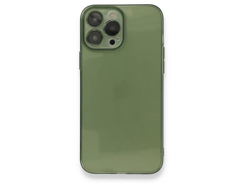 Newface iPhone 13 Pro Max Kılıf Fly Lens Silikon - Yeşil