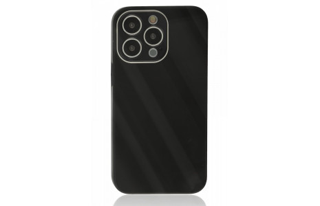 Newface iPhone 13 Pro Max Kılıf Glass Kapak - Siyah