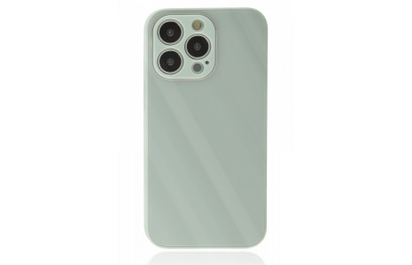 Newface iPhone 13 Pro Max Kılıf Glass Kapak - Turkuaz