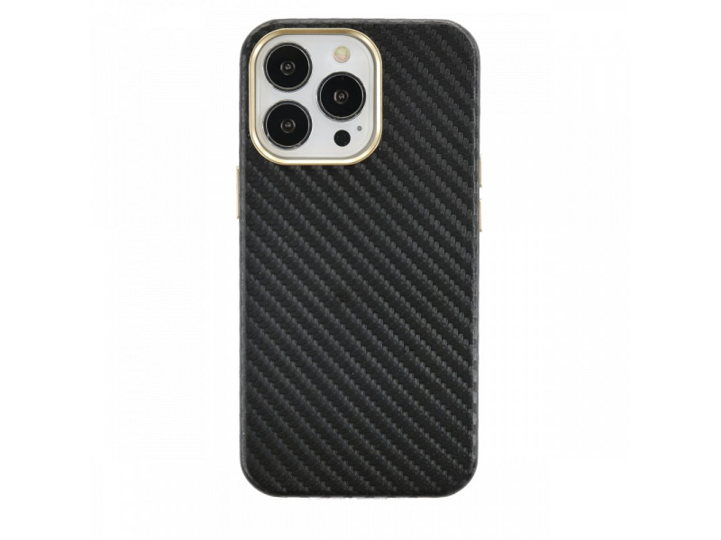 Newface iPhone 13 Pro Max Kılıf Hibrit Karbon Silikon - Siyah