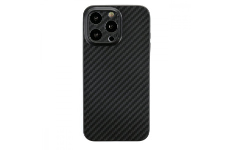 Newface iPhone 13 Pro Max Kılıf Karbon PP Silikon - Siyah