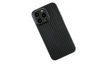Newface iPhone 13 Pro Max Kılıf Karbon PP Silikon - Siyah