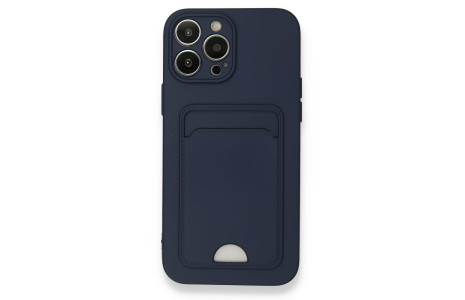 Newface iPhone 13 Pro Max Kılıf Kelvin Kartvizitli Silikon - Lacivert