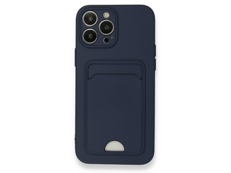 Newface iPhone 13 Pro Max Kılıf Kelvin Kartvizitli Silikon - Lacivert