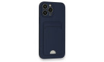 Newface iPhone 13 Pro Max Kılıf Kelvin Kartvizitli Silikon - Lacivert