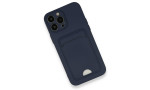 Newface iPhone 13 Pro Max Kılıf Kelvin Kartvizitli Silikon - Lacivert