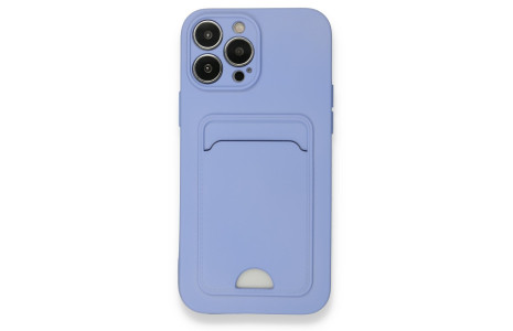 Newface iPhone 13 Pro Max Kılıf Kelvin Kartvizitli Silikon - Lila