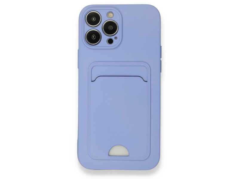 Newface iPhone 13 Pro Max Kılıf Kelvin Kartvizitli Silikon - Lila