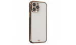 Newface iPhone 13 Pro Max Kılıf Liva Taşlı Silikon - Siyah