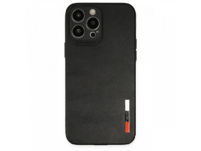 Newface iPhone 13 Pro Max Kılıf Loop Deri Silikon - Siyah
