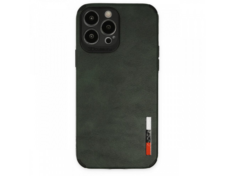 Newface iPhone 13 Pro Max Kılıf Loop Deri Silikon - Yeşil