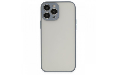 Newface iPhone 13 Pro Max Kılıf Montreal Silikon Kapak - Gri