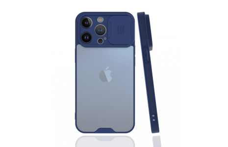 Newface iPhone 13 Pro Max Kılıf Platin Kamera Koruma Silikon - Lacivert