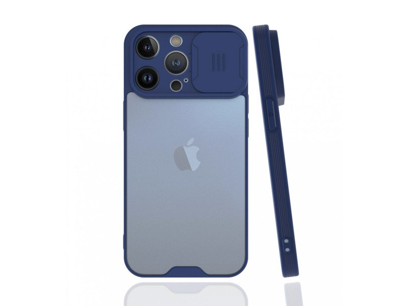 Newface iPhone 13 Pro Max Kılıf Platin Kamera Koruma Silikon - Lacivert
