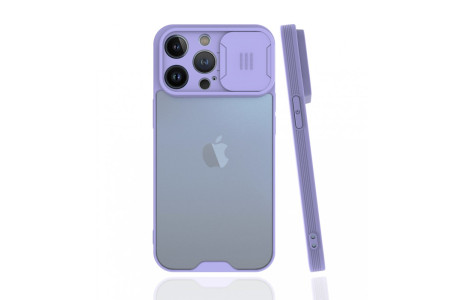 Newface iPhone 13 Pro Max Kılıf Platin Kamera Koruma Silikon - Lila