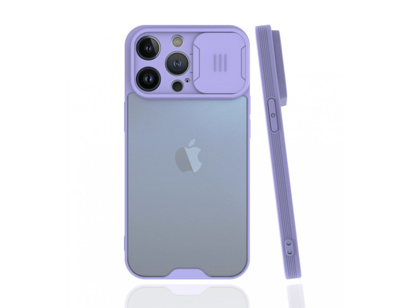 Newface iPhone 13 Pro Max Kılıf Platin Kamera Koruma Silikon - Lila