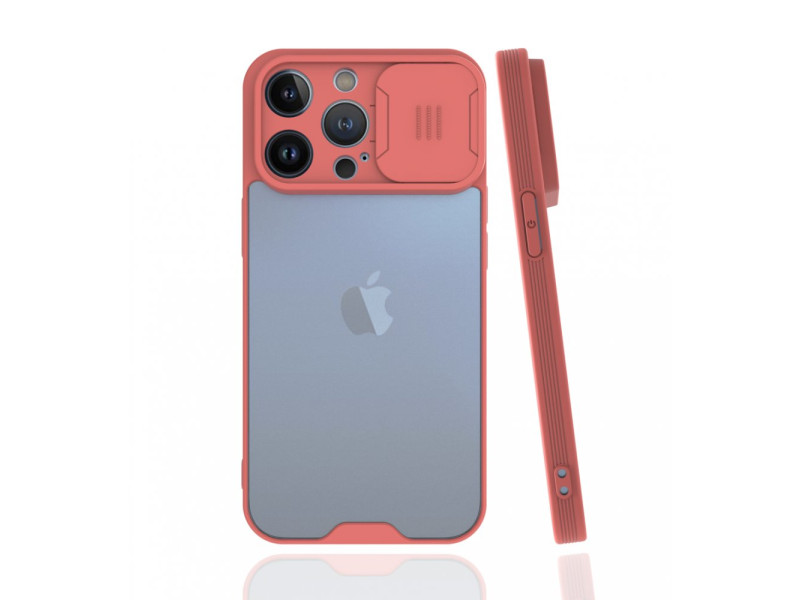 Newface iPhone 13 Pro Max Kılıf Platin Kamera Koruma Silikon - Pembe