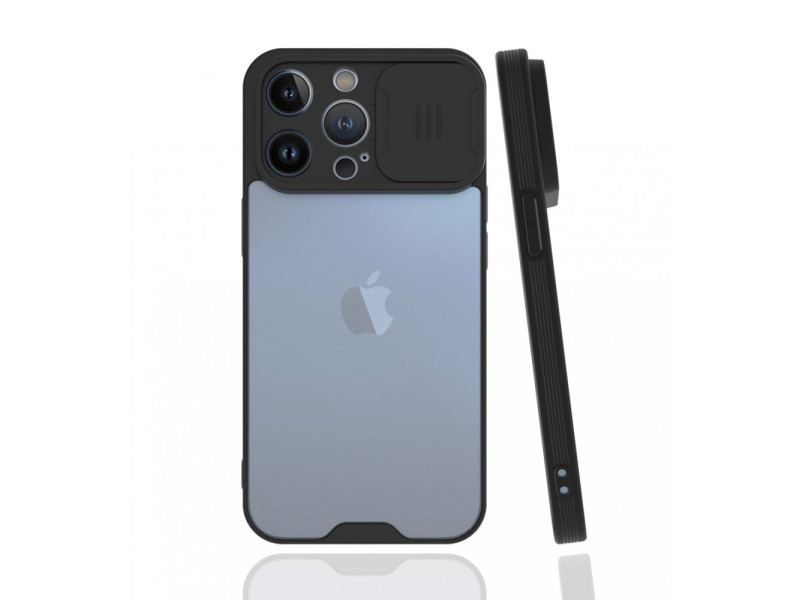 Newface iPhone 13 Pro Max Kılıf Platin Kamera Koruma Silikon - Siyah