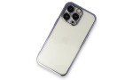 Newface iPhone 13 Pro Max Kılıf Razer Lensli Silikon - Mor