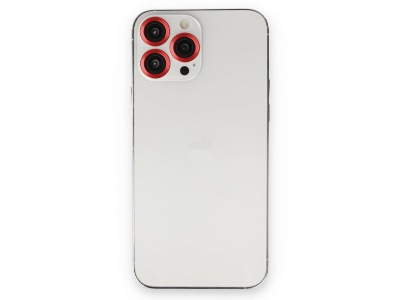 Newface iPhone 13 Pro Metal Kamera Lens - Kırmızı