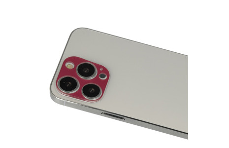 Newface iPhone 13 Pro Rainbow Kamera Lens Koruma Cam - Koyu Kırmızı