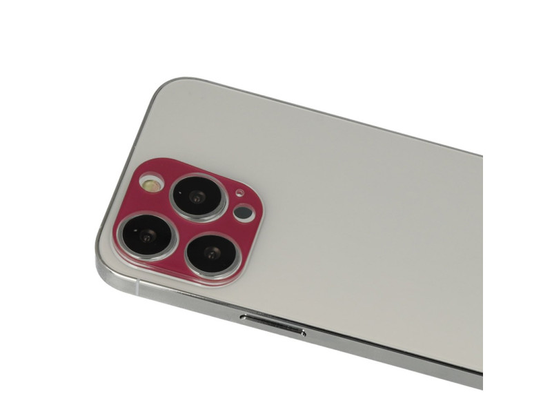 Newface iPhone 13 Pro Rainbow Kamera Lens Koruma Cam - Koyu Kırmızı