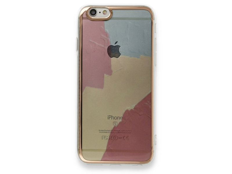Newface iPhone 6 Kılıf Çiçekli Silikon - Buz Mavi