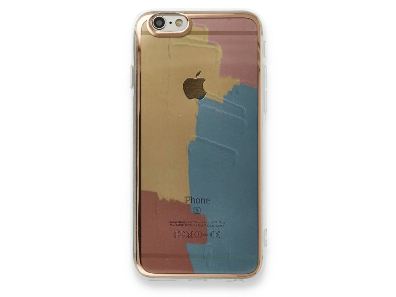 Newface iPhone 6 Kılıf Çiçekli Silikon - Kırmızı
