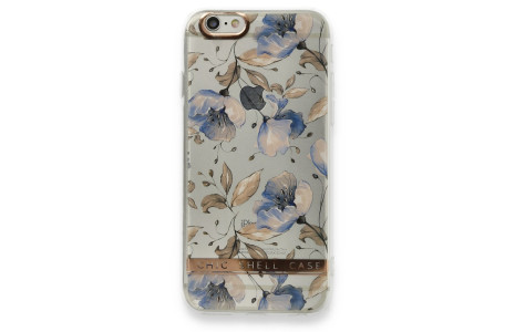 Newface iPhone 6 Kılıf Çiçekli Silikon - Lila