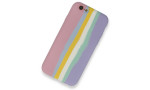 Newface iPhone 6 Kılıf Ebruli Lansman Silikon - Pembe-Lila