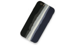 Newface iPhone 6 Kılıf Ebruli Lansman Silikon - Siyah-Lacivert