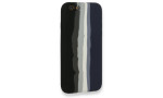 Newface iPhone 6 Kılıf Ebruli Lansman Silikon - Siyah-Lacivert