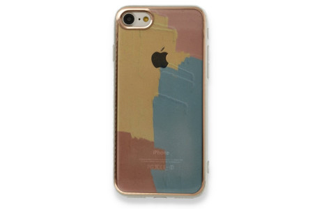 Newface iPhone 7 Kılıf Çiçekli Silikon - Kırmızı