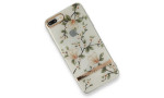 Newface iPhone 8 Plus Kılıf Çiçekli Silikon - Gümüş