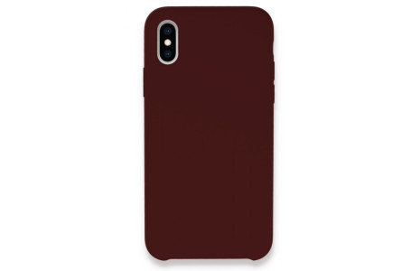 Newface iPhone X Kılıf Lansman Legant Silikon - Bordo