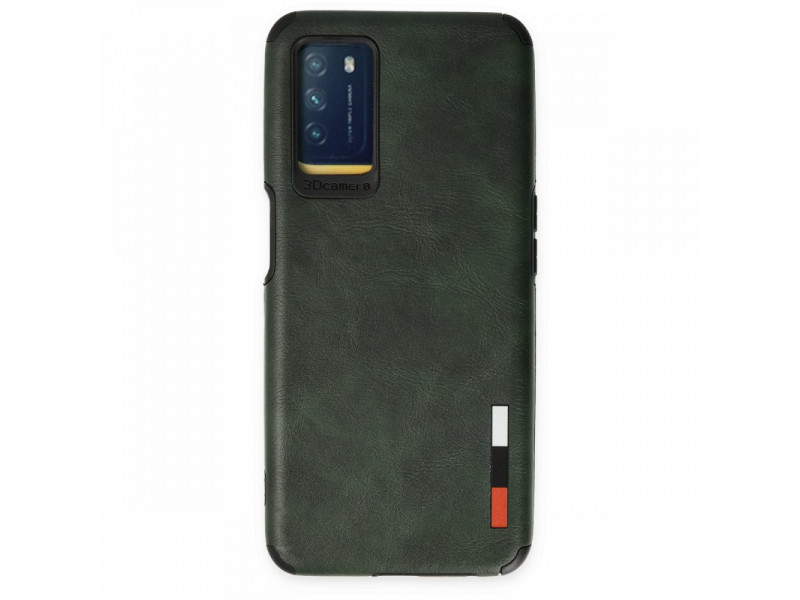 Newface Oppo A16 Kılıf Loop Deri Silikon - Yeşil